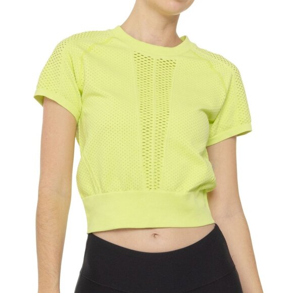 NEW Cond. Lole Exhale Short Sleeve Daiquiri Cropped Top T-Shirt Tee - Picture 1 of 11
